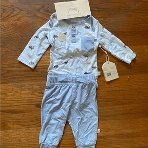 Snug Kids Matching Set - Blue and White Dinos Modal